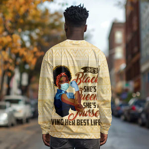 Afro Nurses Long Sleeve Shirt Black Queen African DT02