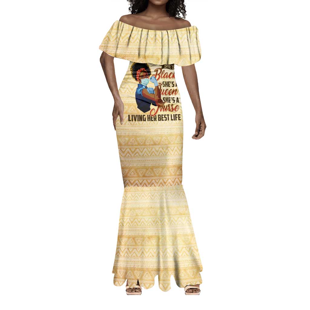 Afro Nurses Mermaid Dress Black Queen African