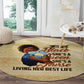 Afro Nurses Round Carpet Black Queen African