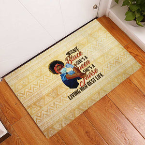Afro Nurses Rubber Doormat Black Queen African