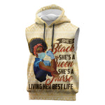 Afro Nurses Sleeveless Hoodie Black Queen African - African Pride