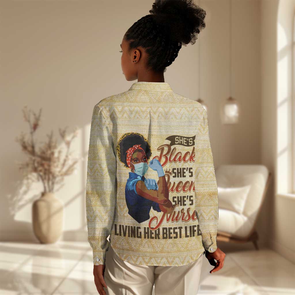 Afro Nurses Women Casual Shirt Black Queen African DT02