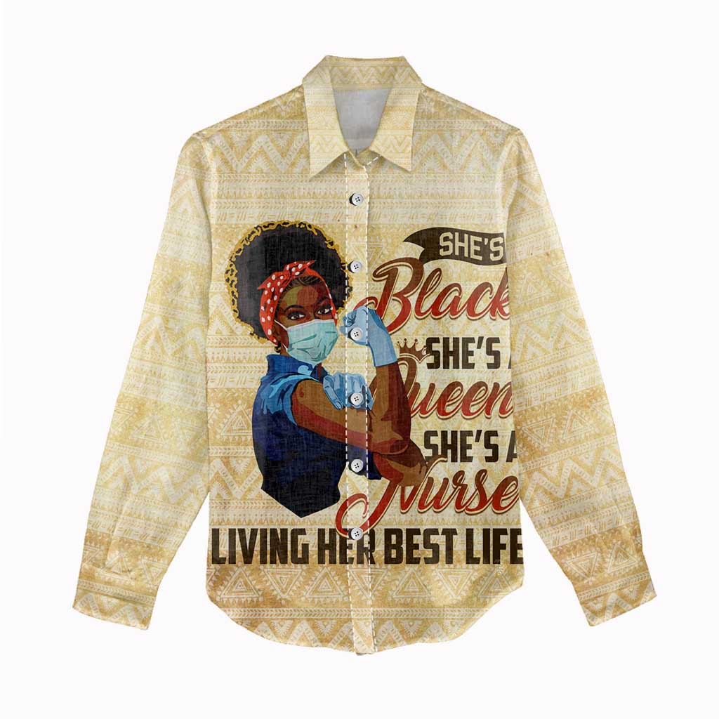 Afro Nurses Women Casual Shirt Black Queen African DT02
