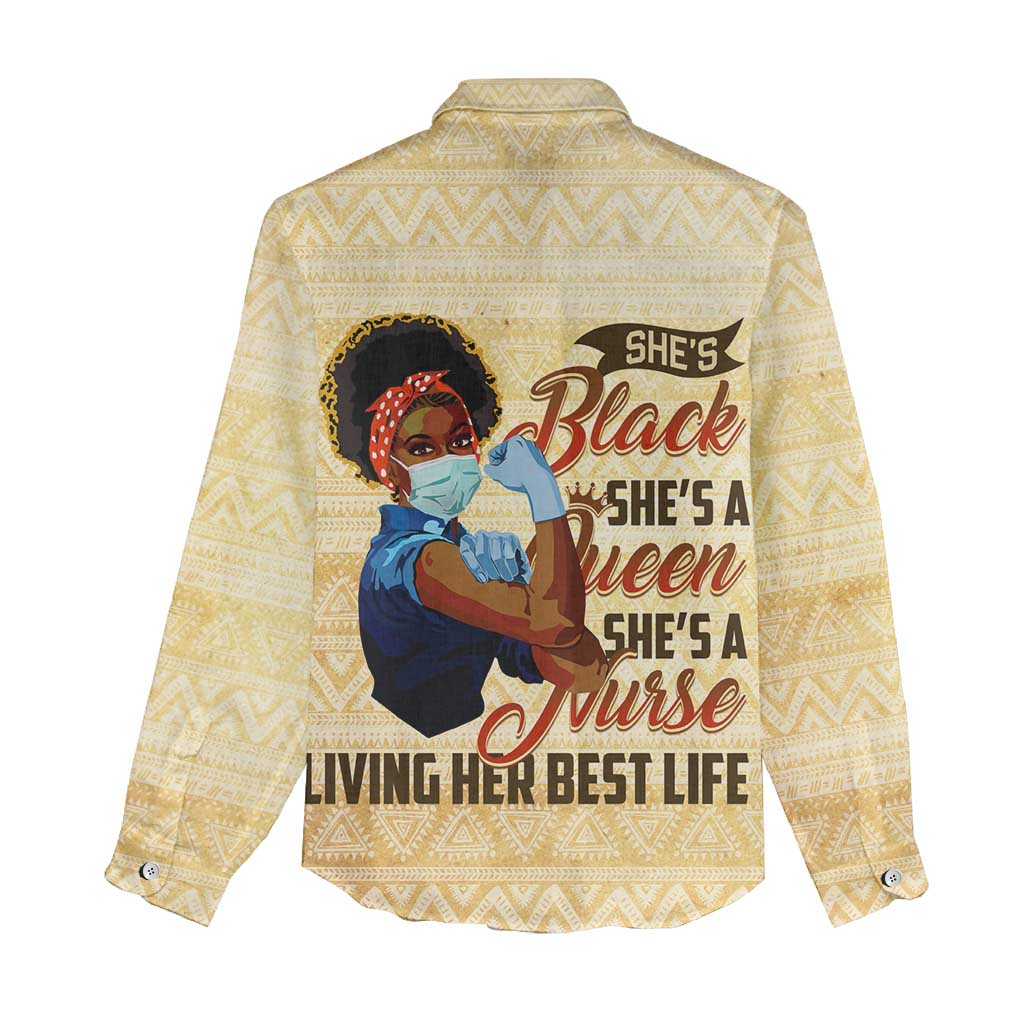 Afro Nurses Women Casual Shirt Black Queen African DT02