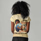 Afro Nurses Women V-Neck T-Shirt Black Queen African