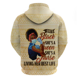 Afro Nurses Zip Hoodie Black Queen African