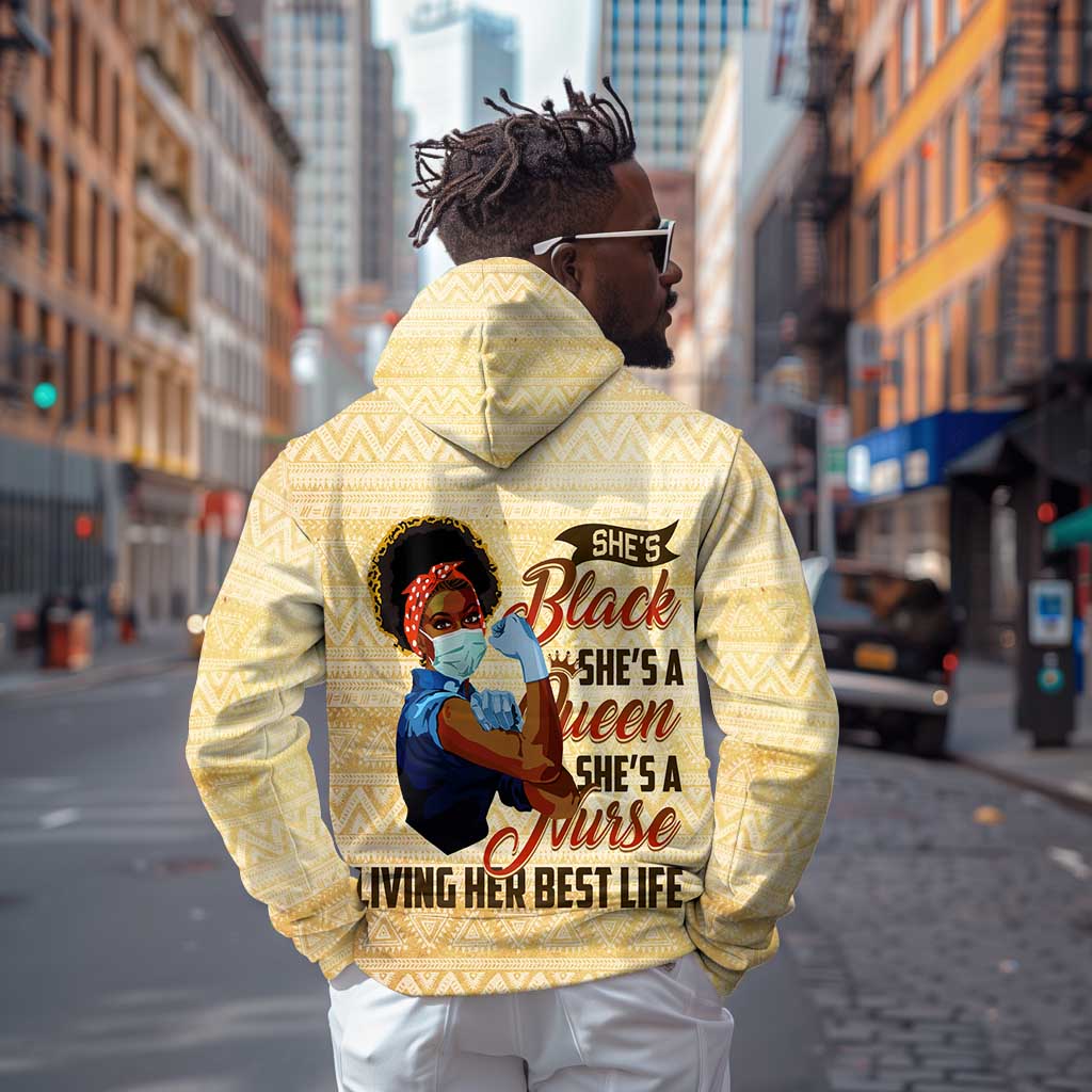 Afro Nurses Zip Hoodie Black Queen African