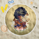 Personalized I Am God's Masterpiece Beach Blanket African Women