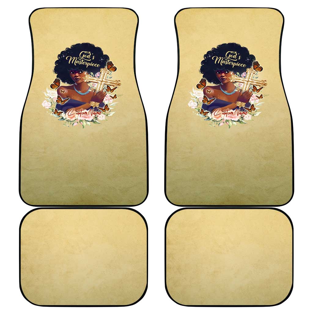 Personalized I Am God's Masterpiece Car Mats African Women