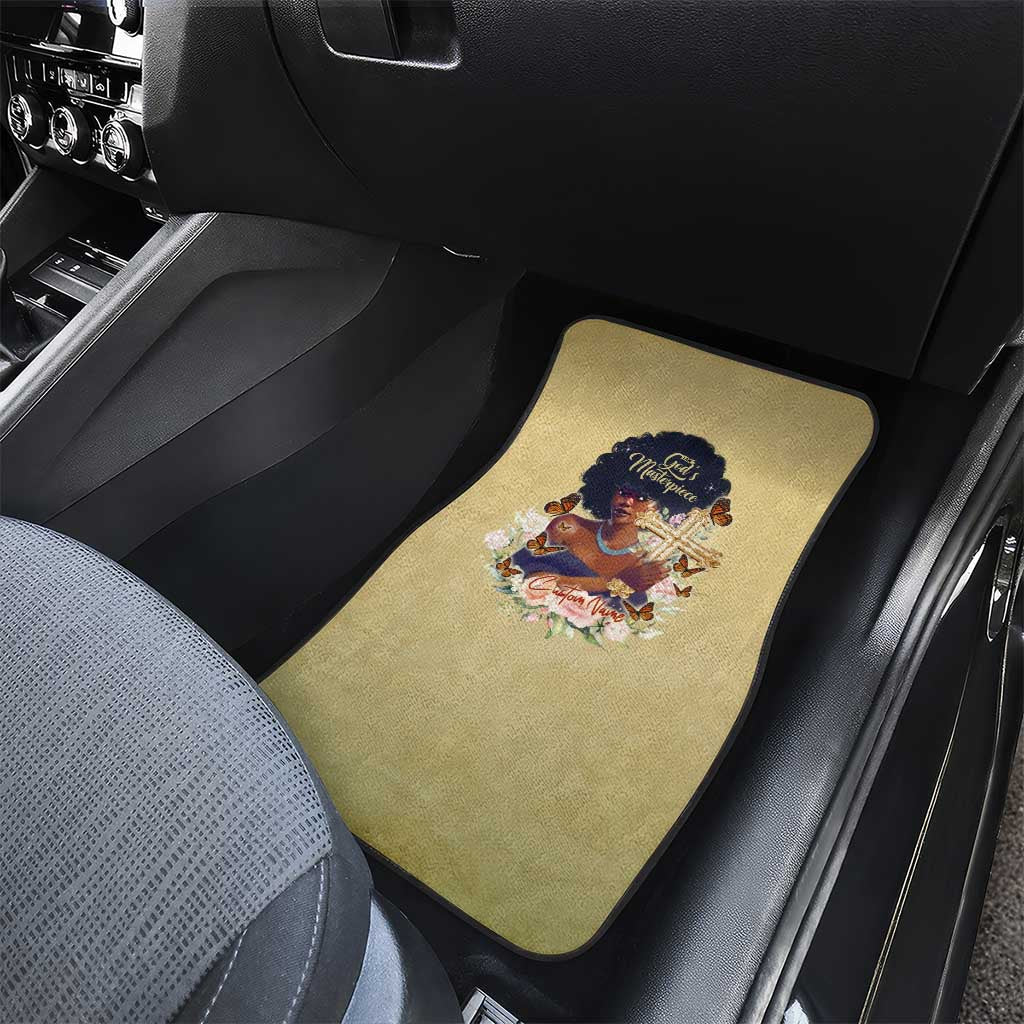 Personalized I Am God's Masterpiece Car Mats African Women