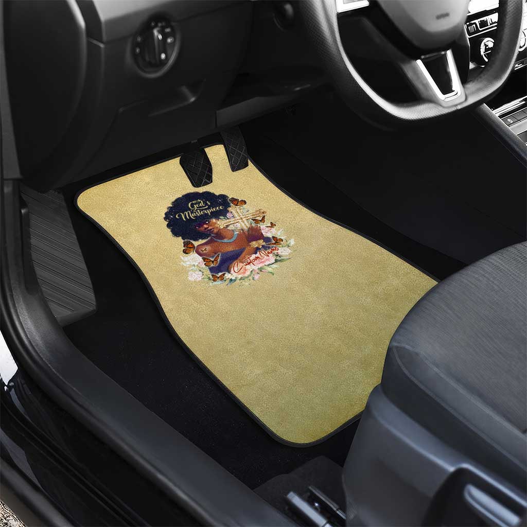 Personalized I Am God's Masterpiece Car Mats African Women