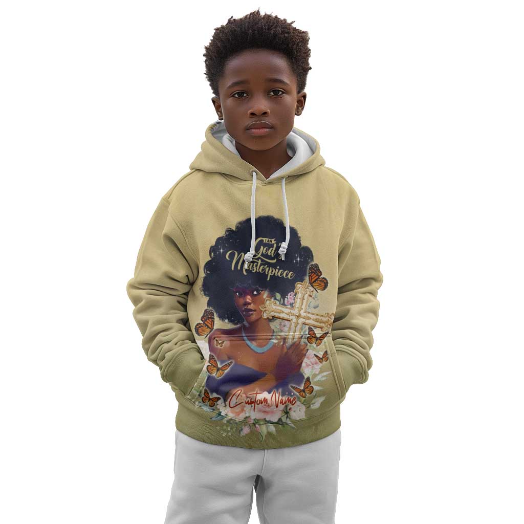 Personalized I Am God's Masterpiece Kid Hoodie African Women