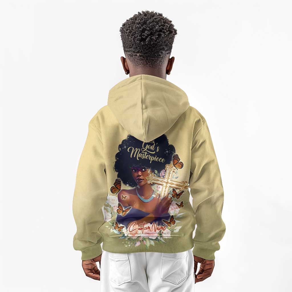 Personalized I Am God's Masterpiece Kid Hoodie African Women