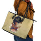 Personalized I Am God's Masterpiece Leather Tote Bag African Women