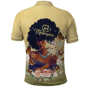 Personalized I Am God's Masterpiece Polo Shirt African Women
