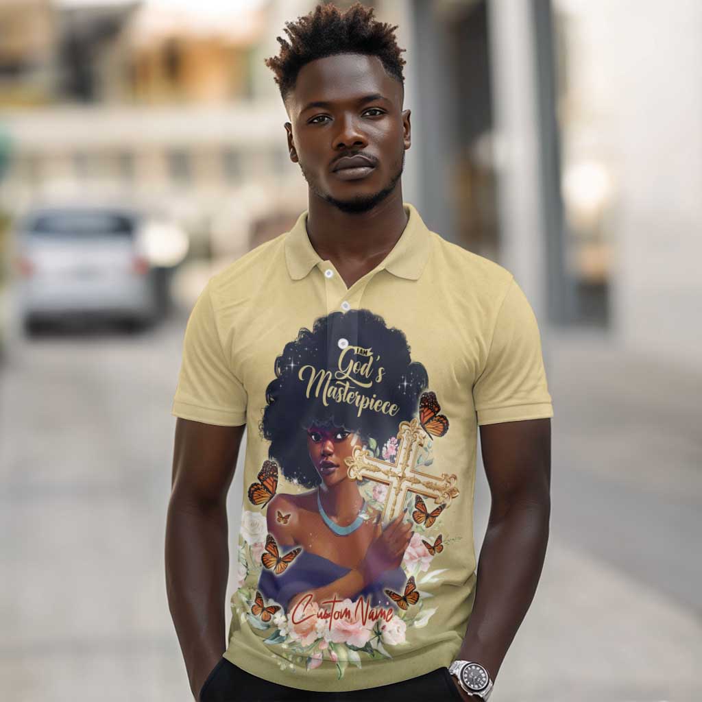 Personalized I Am God's Masterpiece Polo Shirt African Women