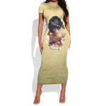 Personalized I Am God's Masterpiece Short Sleeve Bodycon Dress African Women DT02