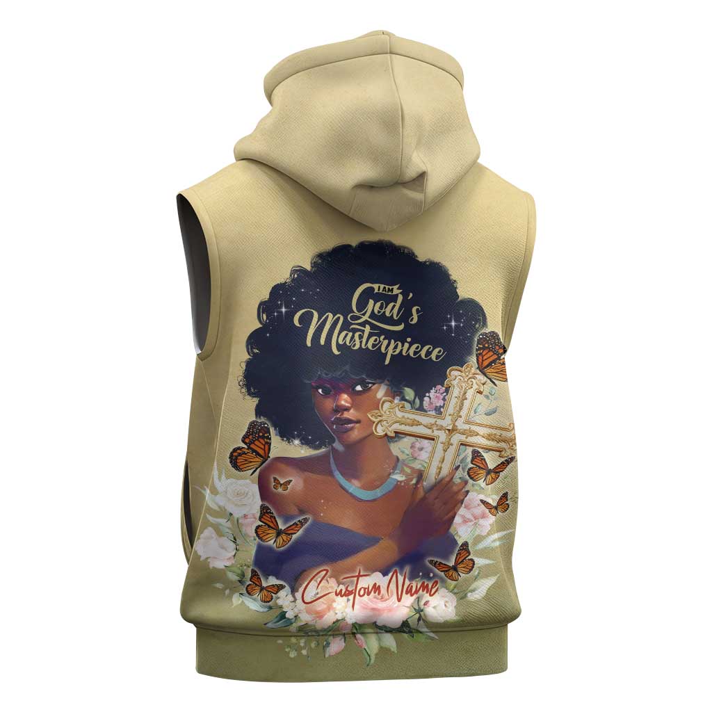 Personalized I Am God's Masterpiece Sleeveless Hoodie African Women - African Pride