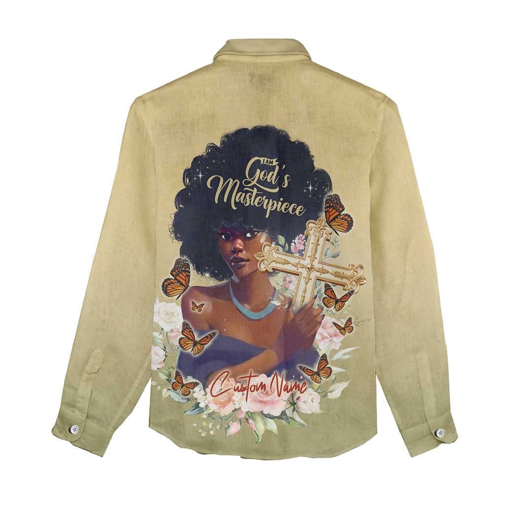 Personalized I Am God's Masterpiece Women Casual Shirt African Women DT02