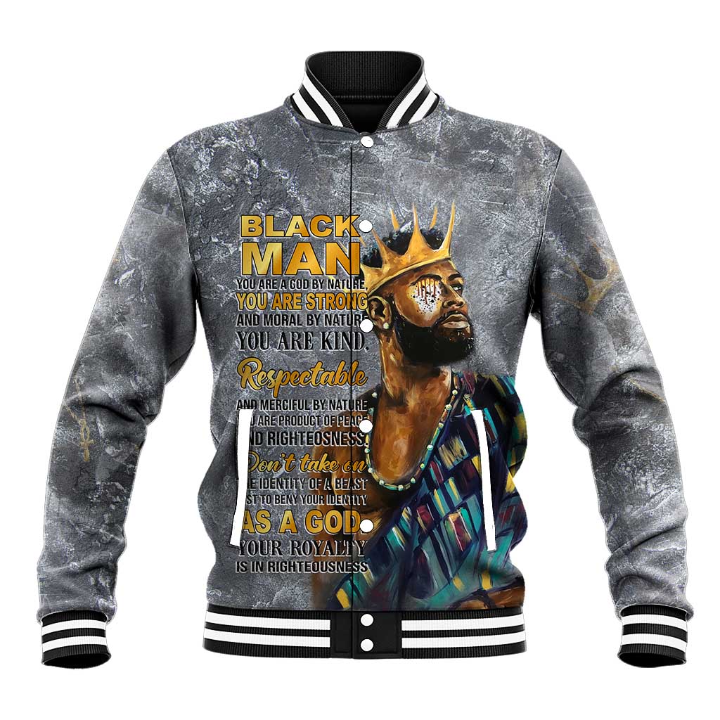 Black Man Africa Baseball Jacket Naturally King DT02