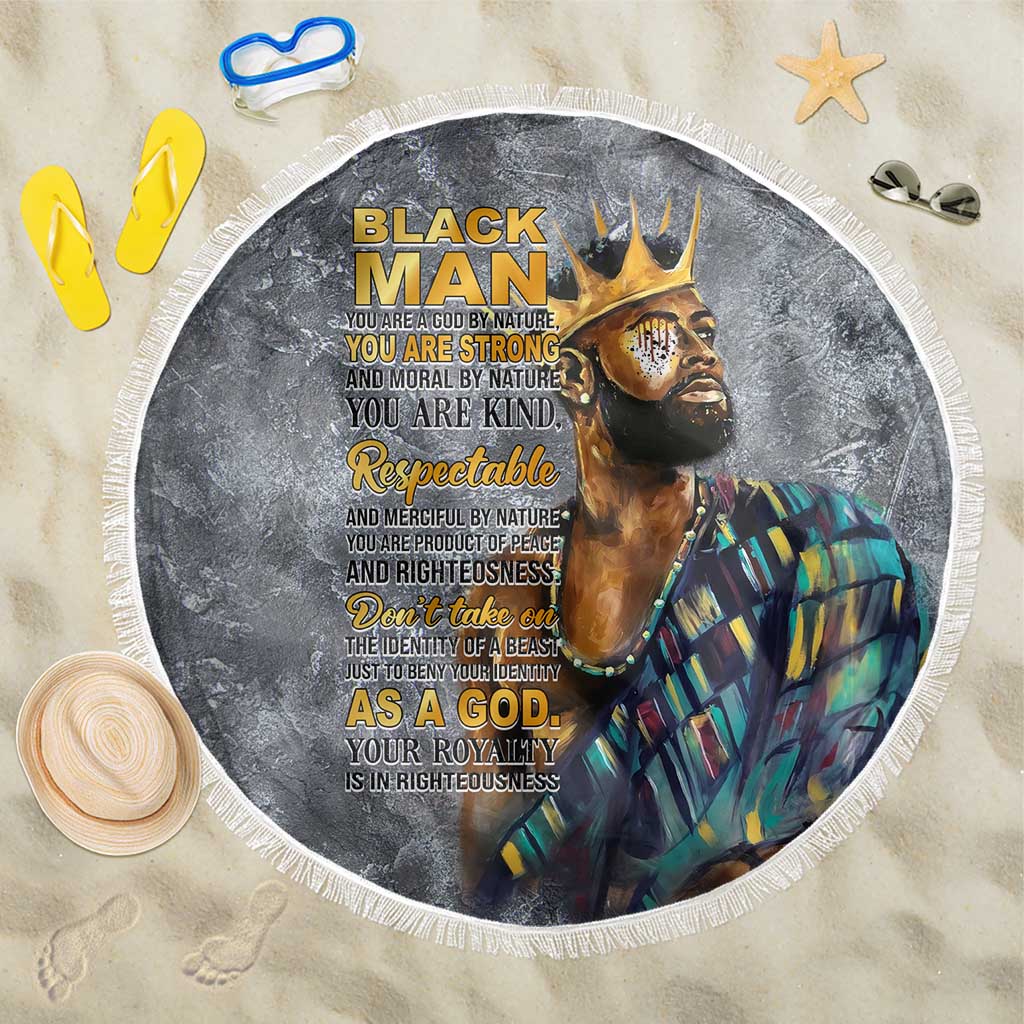 Black Man Africa Beach Blanket Naturally King
