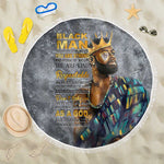 Black Man Africa Beach Blanket Naturally King
