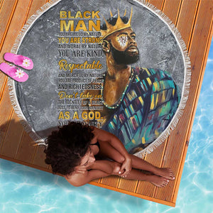 Black Man Africa Beach Blanket Naturally King