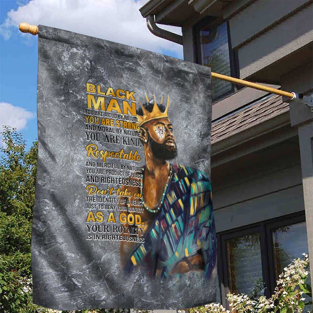 Black Man Africa Garden Flag Naturally King