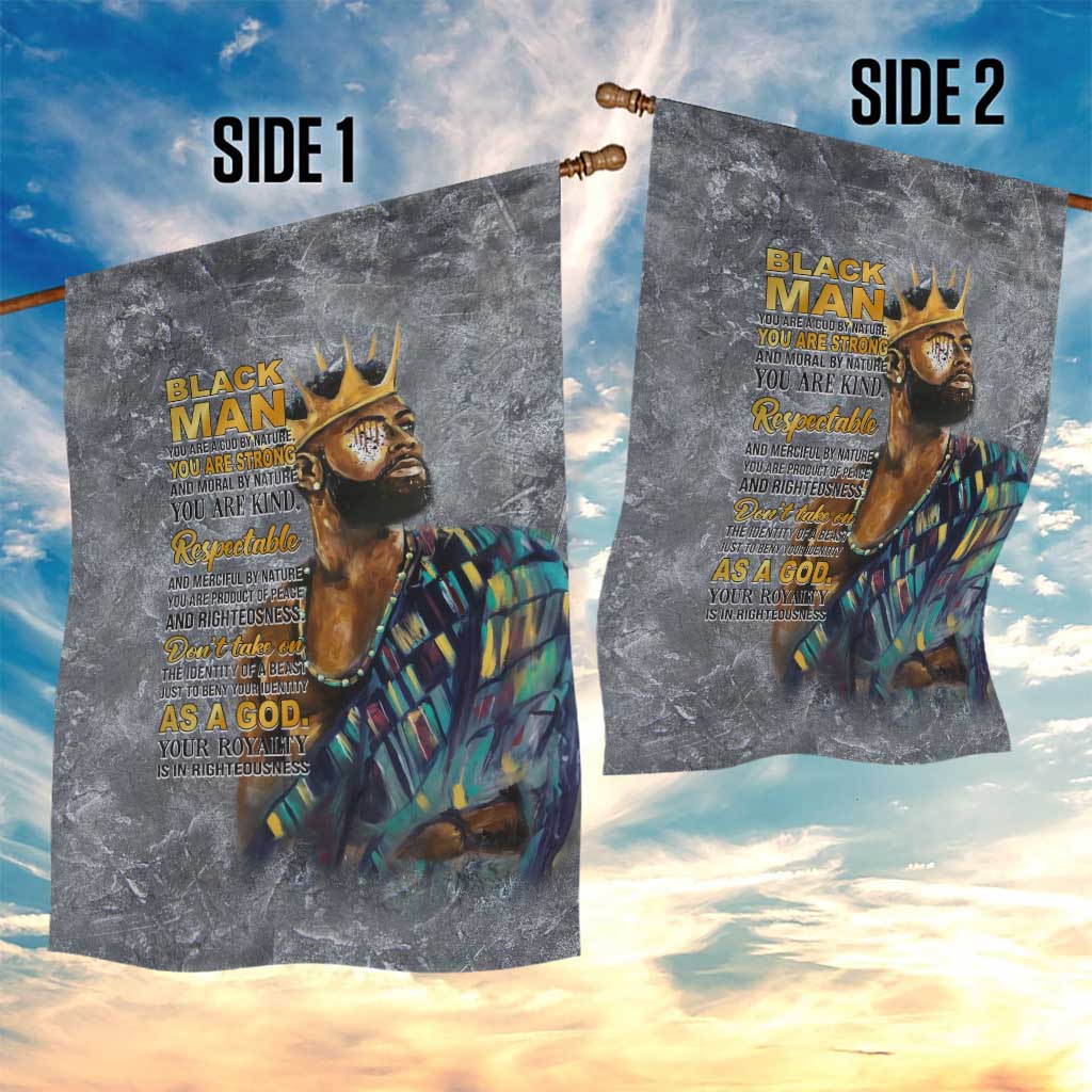 Black Man Africa Garden Flag Naturally King