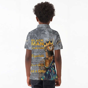 Black Man Africa Kid Polo Shirt Naturally King
