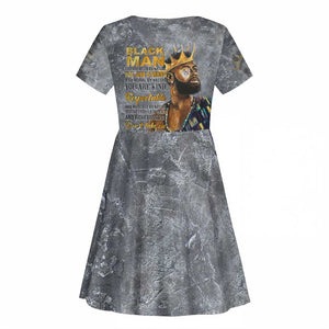 Black Man Africa Kid Short Sleeve Dress Naturally King