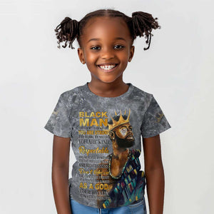 Black Man Africa Kid T shirt Naturally King