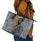 Black Man Africa Leather Tote Bag Naturally King