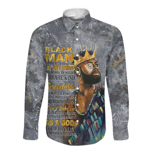 Black Man Africa Long Sleeve Button Shirt Naturally King