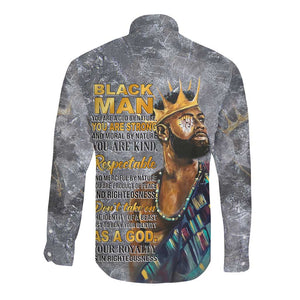 Black Man Africa Long Sleeve Button Shirt Naturally King