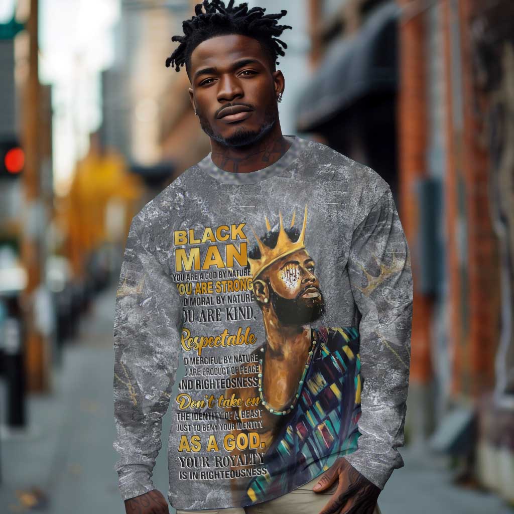 Black Man Africa Long Sleeve Shirt Naturally King DT02