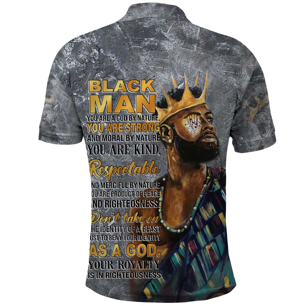 Black Man Africa Polo Shirt Naturally King