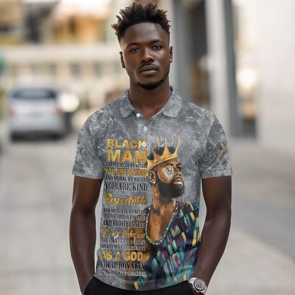 Black Man Africa Polo Shirt Naturally King
