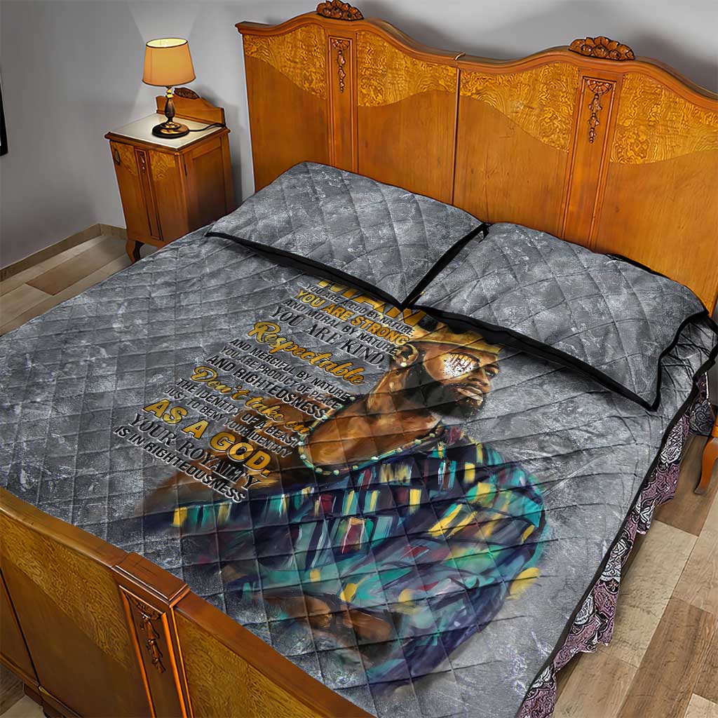 Black Man Africa Quilt Bed Set Naturally King