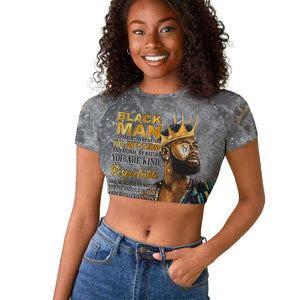 Black Man Africa Raglan Cropped T shirt Naturally King