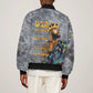 Black Man Africa Sleeve Zip Bomber Jacket Naturally King