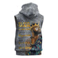 Black Man Africa Sleeveless Zip Hoodie Naturally King - African Pride