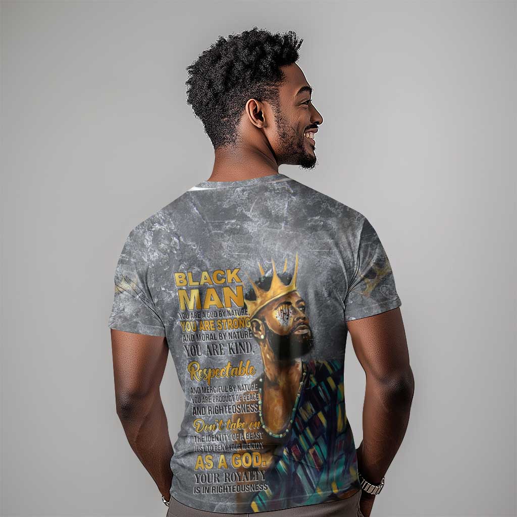 Black Man Africa T shirt Naturally King