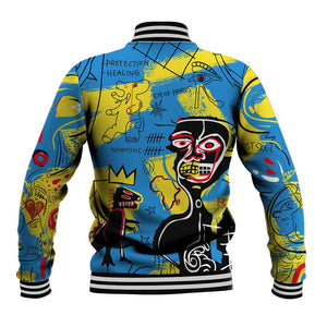 African Art Viva Underground Psychedelic Vintage Style Baseball Jacket DT02