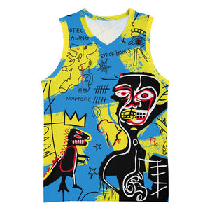 African Art Viva Underground Psychedelic Vintage Style Basketball Jersey - African Pride