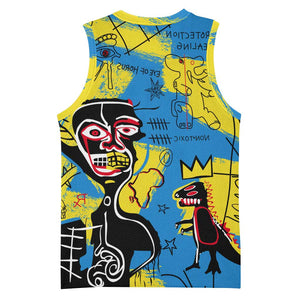 African Art Viva Underground Psychedelic Vintage Style Basketball Jersey - African Pride