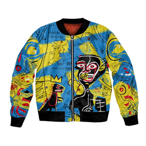 African Art Viva Underground Psychedelic Vintage Style Bomber Jacket