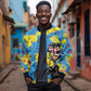 African Art Viva Underground Psychedelic Vintage Style Bomber Jacket