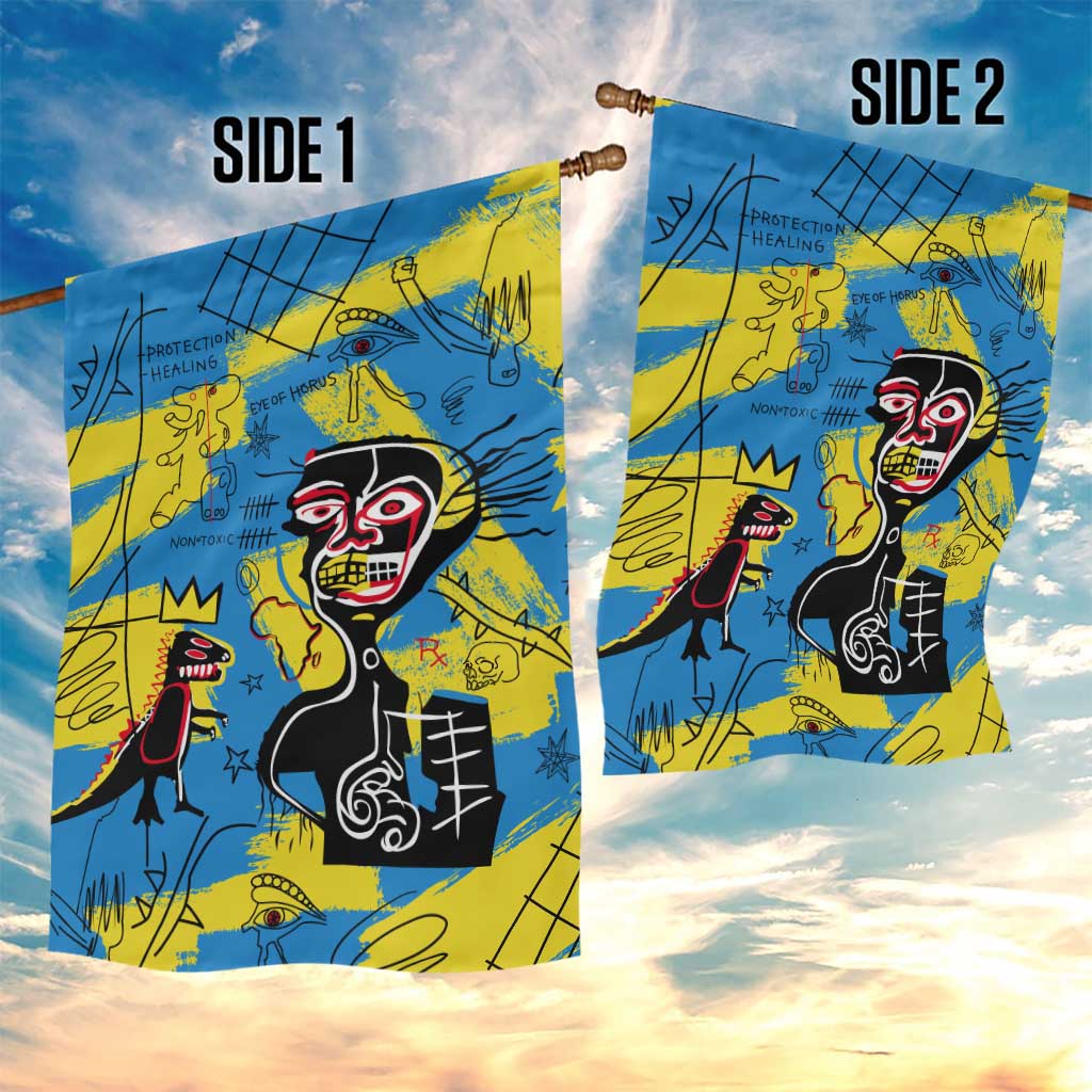 African Art Viva Underground Psychedelic Vintage Style Garden Flag