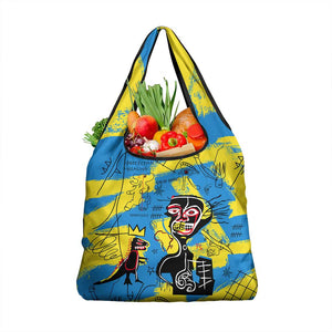 African Art Viva Underground Psychedelic Vintage Style Grocery Bag